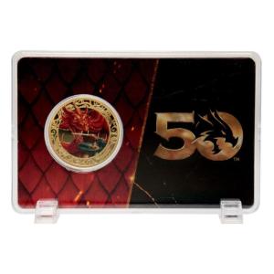Dungeons & Dragons 50th Anniversary 24k Gold Plated Coin with Colour Print Fanattik