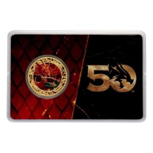Dungeons & Dragons 50th Anniversary 24k Gold Plated Coin with Colour Print Fanattik