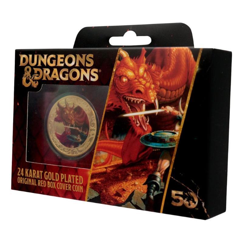 Dungeons & Dragons 50th Anniversary 24k Gold Plated Coin with Colour Print Fanattik