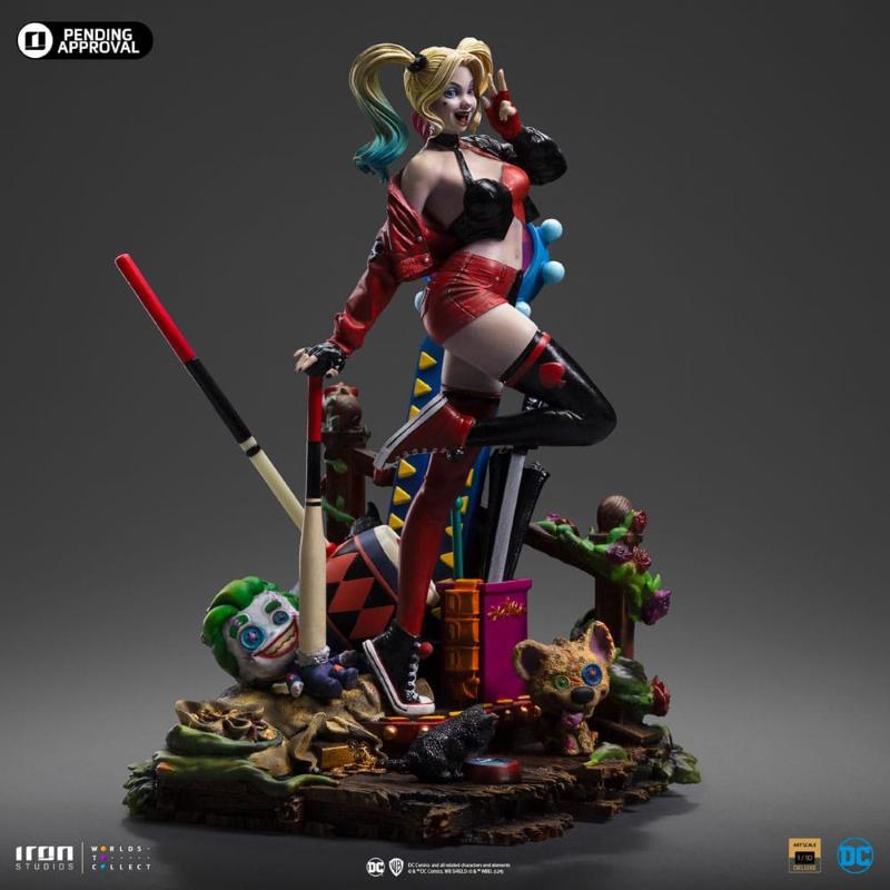 Dc Comics Gotham City Sirens Art Scale 1/10 Deluxe Harley Quinn Iron Studios