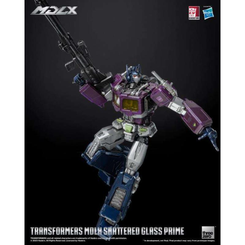 Transformers Mdlx Shattered Glass Optimus Prime Threezero
