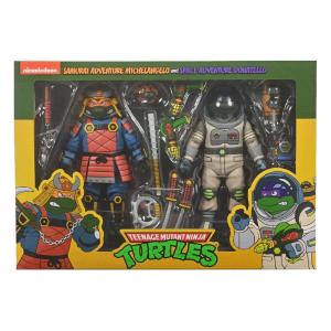 Teenage Mutant Ninja Turtles 2 Pack Space Adventure & Samurai Turtles NECA