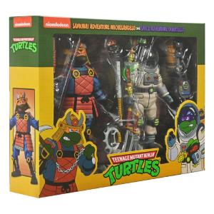 Teenage Mutant Ninja Turtles 2 Pack Space Adventure & Samurai Turtles NECA