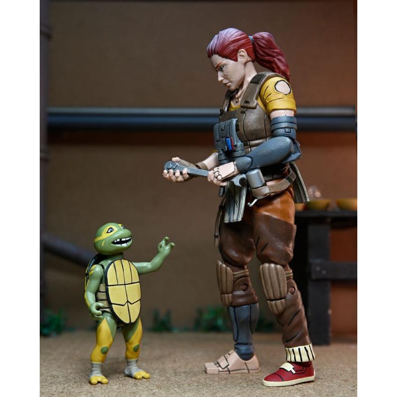 Teenage Mutant Ninja Turtles Grammy April with Baby Yi & Moja NECA