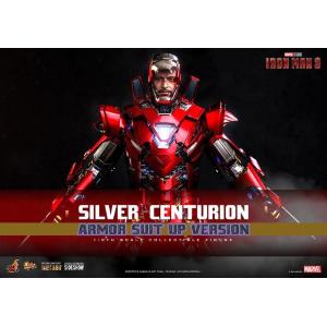 Iron Man 3 1/6 Silver Centurion Armor Suit Up Version Hot Toys