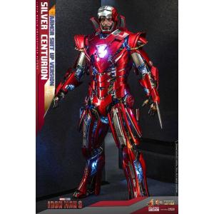 Iron Man 3 1/6 Silver Centurion Armor Suit Up Version Hot Toys