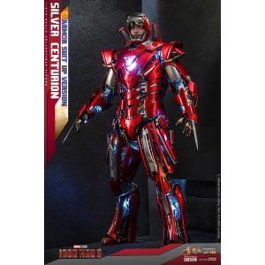 Iron Man 3 1/6 Silver Centurion Armor Suit Up Version Hot Toys