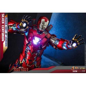 Iron Man 3 1/6 Silver Centurion Armor Suit Up Version Hot Toys