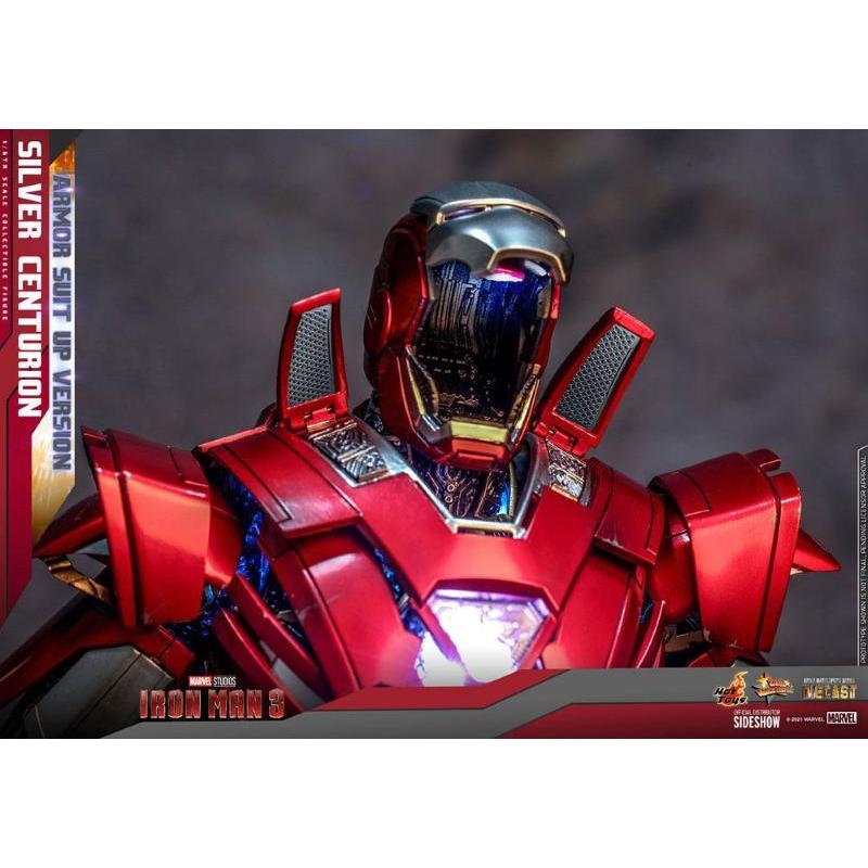 Iron Man 3 1/6 Silver Centurion Armor Suit Up Version Hot Toys