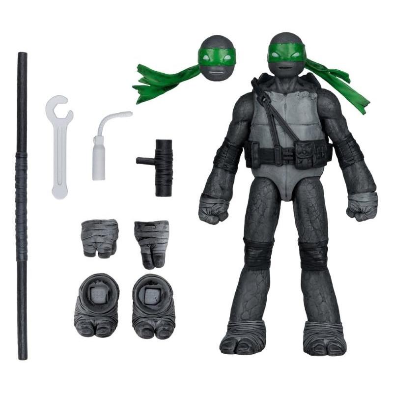 Ninja Turtles Michelangelo With Comic Black White & Green Variant McFarlane Toys
