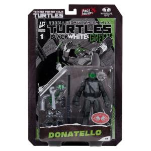 Ninja Turtles Michelangelo With Comic Black White & Green Variant McFarlane Toys