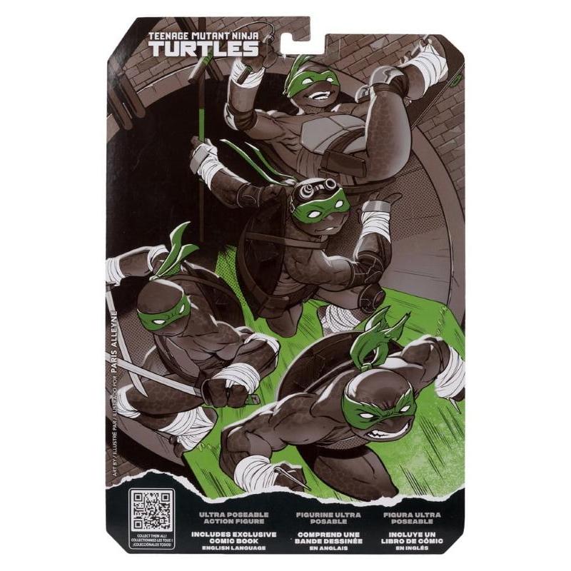 Ninja Turtles Michelangelo With Comic Black White & Green Variant McFarlane Toys