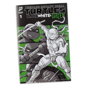 Ninja Turtles Leonardo With Comic Black White & Green Variant McFarlane Toys