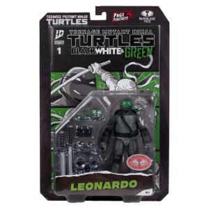 Ninja Turtles Leonardo With Comic Black White & Green Variant McFarlane Toys
