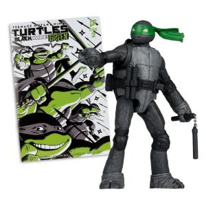 Ninja Turtles Michelangelo With Comic Black White & Green Variant McFarlane Toys