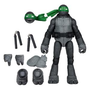 Ninja Turtles Michelangelo With Comic Black White & Green Variant McFarlane Toys