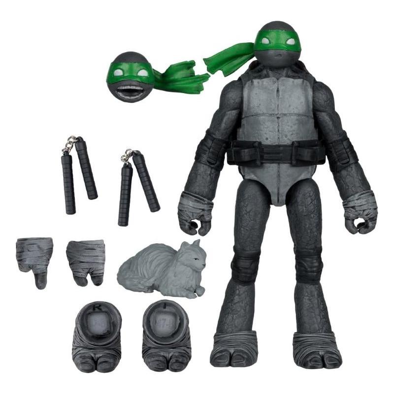 Ninja Turtles Michelangelo With Comic Black White & Green Variant McFarlane Toys