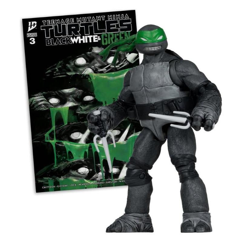 Ninja Turtles Raffaello With Comic Black White & Green Variant McFarlane Toys