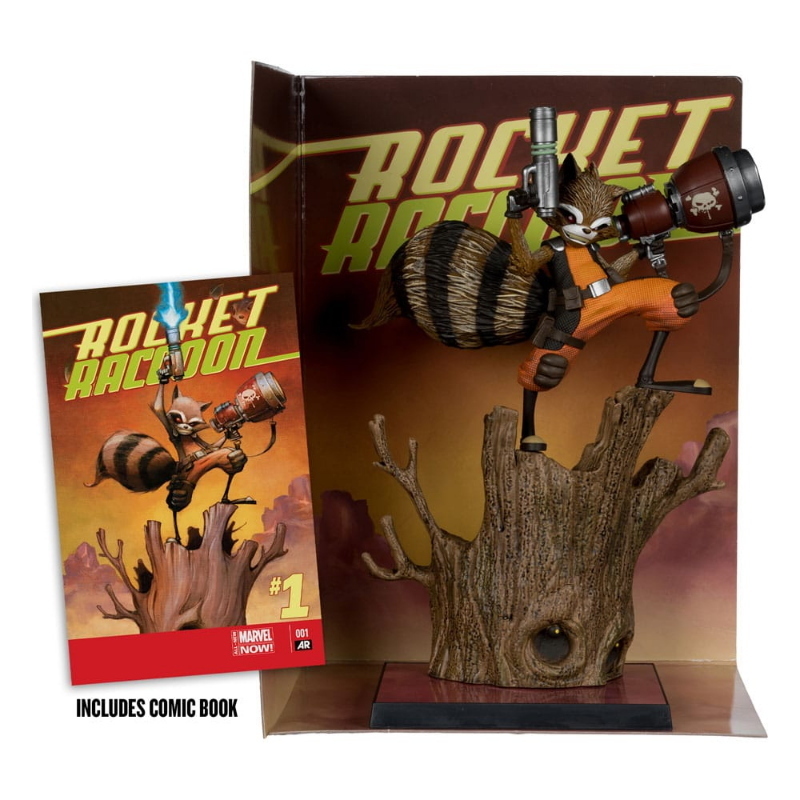 Marvel - Collection 1/6 Statua Rocket Raccoon A Chasing Tale 18 cm McFarlane