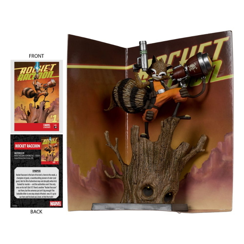 Marvel - Collection 1/6 Statua Rocket Raccoon A Chasing Tale 18 cm McFarlane