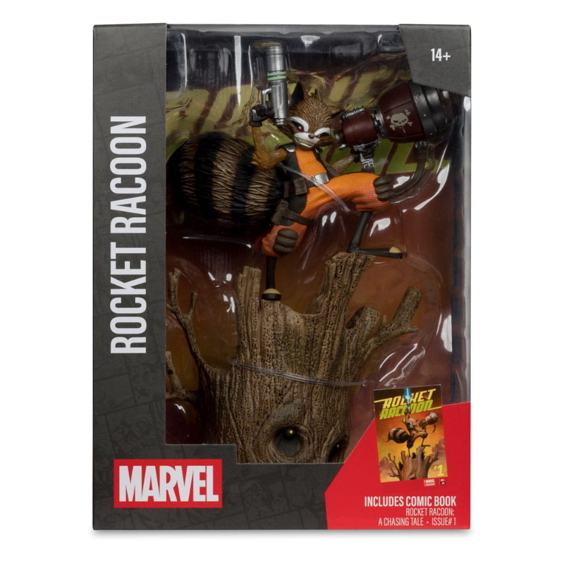 Marvel - Collection 1/6 Statua Rocket Raccoon A Chasing Tale 18 cm McFarlane