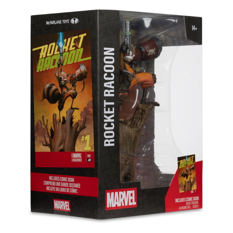 Marvel - Collection 1/6 Statua Rocket Raccoon A Chasing Tale 18 cm McFarlane