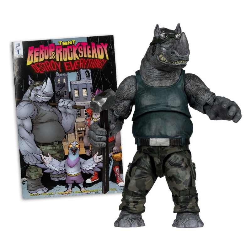 Teenage Mutant Ninja Turtles - Page Punchers Action Figure Rocksteady McFarlane