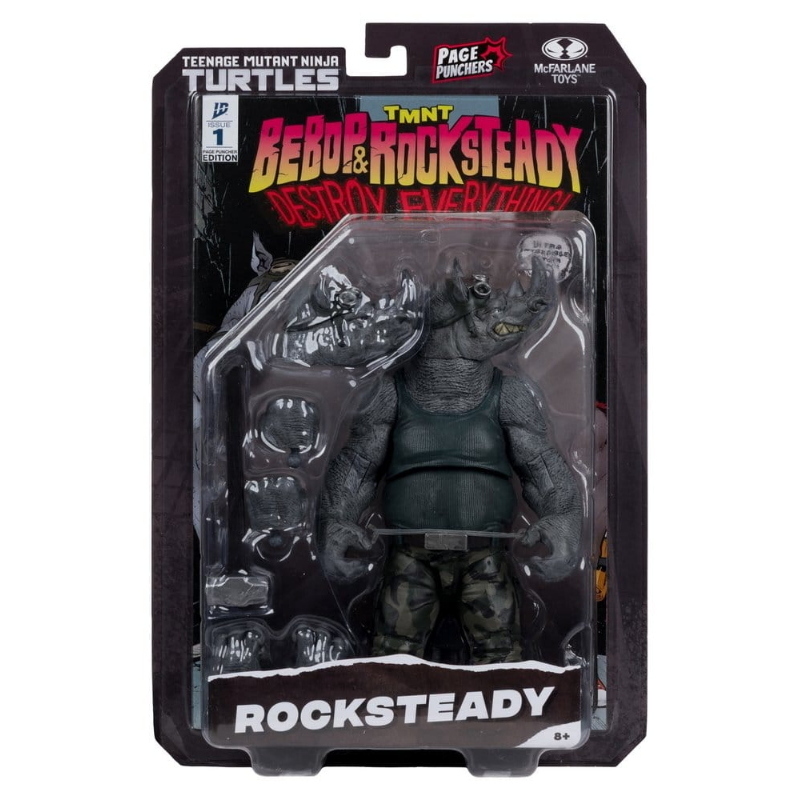 Teenage Mutant Ninja Turtles - Page Punchers Action Figure Rocksteady McFarlane