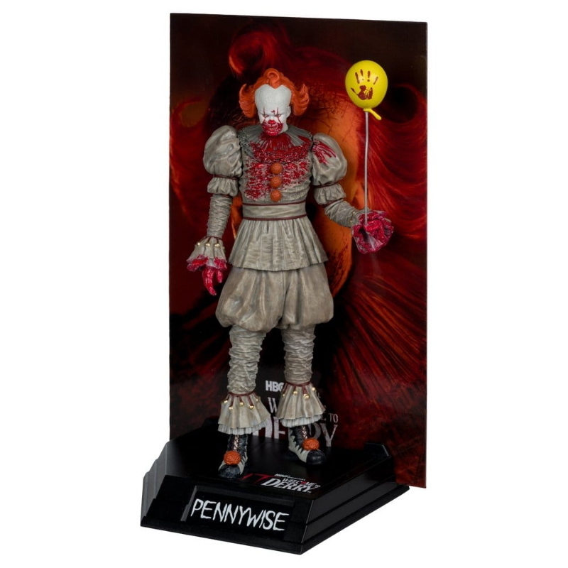 IT - Welcome to Derry Bloody Pennywise Movie Maniacs McFarlane Toys