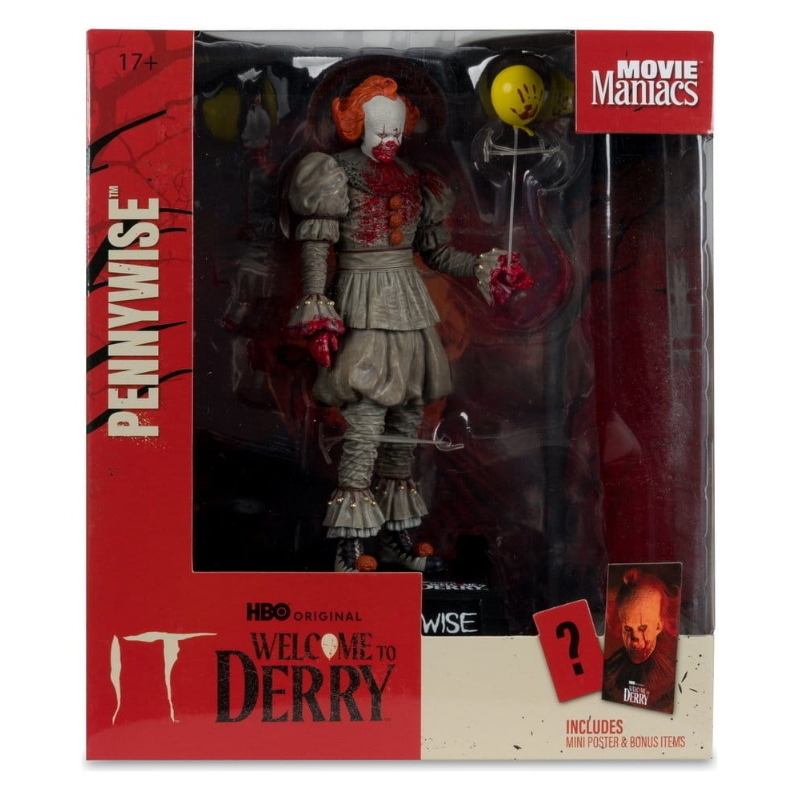 IT - Welcome to Derry Bloody Pennywise Movie Maniacs McFarlane Toys