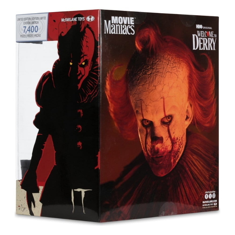 IT - Welcome to Derry Bloody Pennywise Movie Maniacs McFarlane Toys