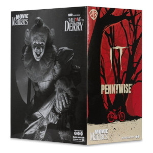 IT - Welcome to Derry Black & White Pennywise Movie Maniacs McFarlane Toys