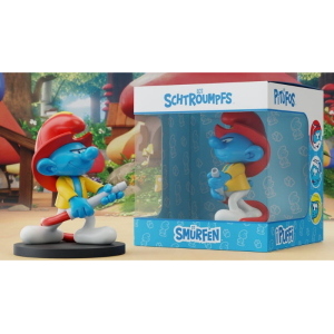The Smurfs - I Puffi Fireman Smurf Blue Resin Puppy