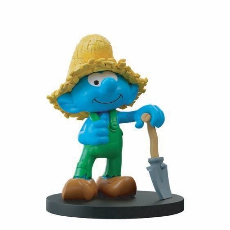 The Smurfs - I Puffi Farmer Smurf Blue Resin Puppy