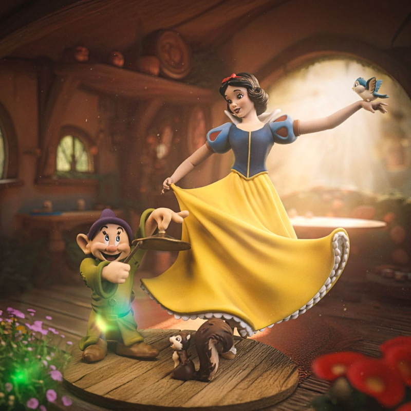 Disney - Biancaneve Snow White & Dopey Art Scale Iron Studios