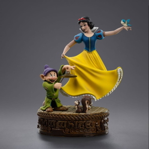 Disney - Biancaneve Snow White & Dopey Art Scale Iron Studios