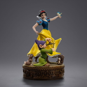 Disney - Biancaneve Snow White & Dopey Art Scale Iron Studios
