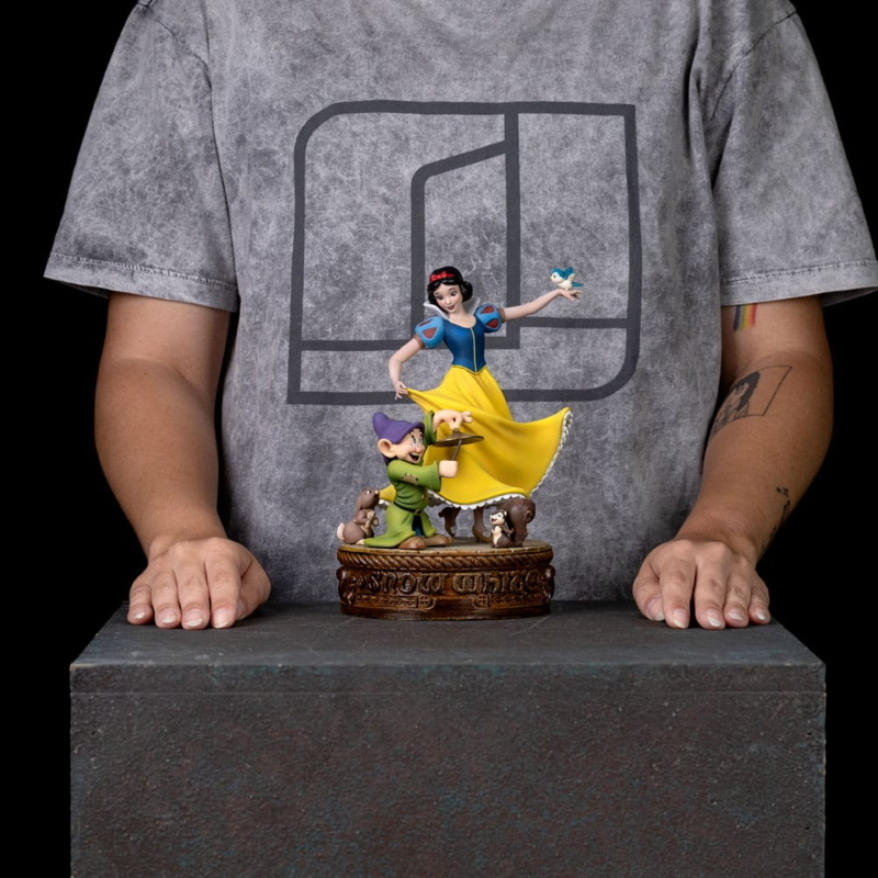 Disney - Biancaneve Snow White & Dopey Art Scale Iron Studios
