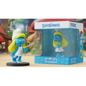 Puffi The Smurfs - Blue Resin Statua Smurfette Puppy