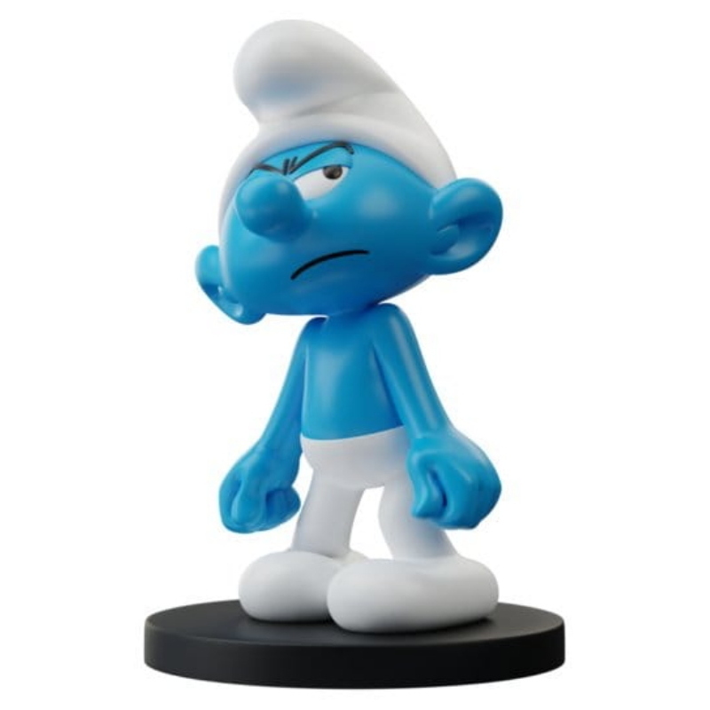 Puffi The Smurfs - Blue Resin Statua Grouchy Smurf Puppy