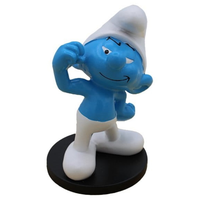 Puffi The Smurfs - Blue Resin Statua Hefty Smurf Puppy