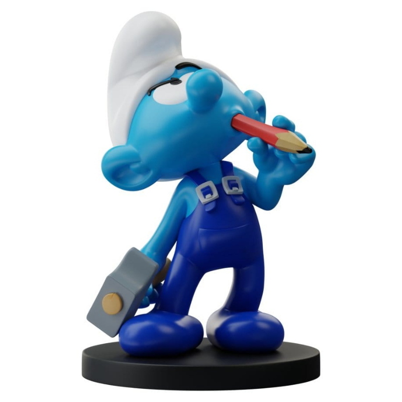 Puffi The Smurfs - Blue Resin Statua Handy Smurf Puppy