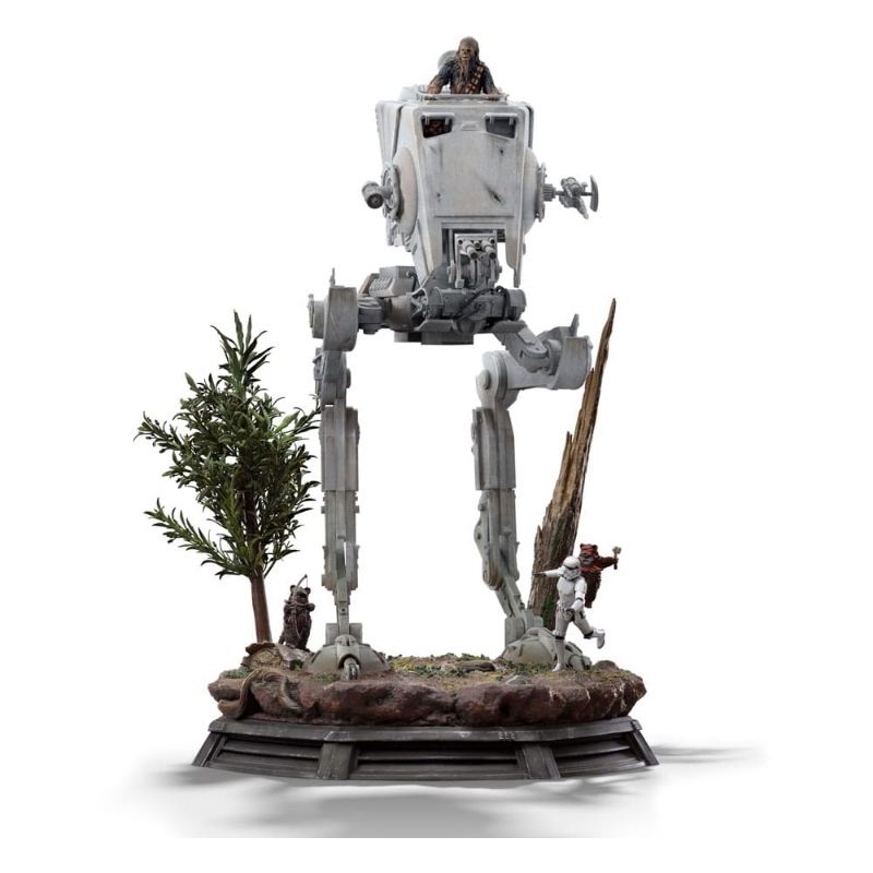 Star Wars - Demi Art Scale 1/20 Statua AT-ST e Chewbacca Iron Studios