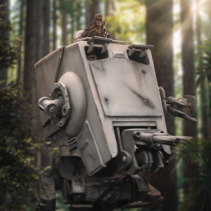 Star Wars - Demi Art Scale 1/20 Statua AT-ST e Chewbacca Iron Studios