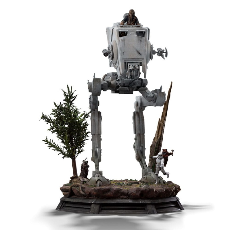 Star Wars - Demi Art Scale 1/20 Statua AT-ST e Chewbacca Iron Studios