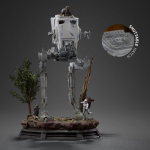 Star Wars - Demi Art Scale 1/20 Statua AT-ST e Chewbacca Iron Studios