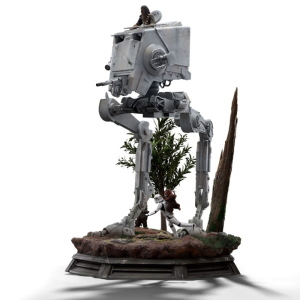 Star Wars - Demi Art Scale 1/20 Statua AT-ST e Chewbacca Iron Studios