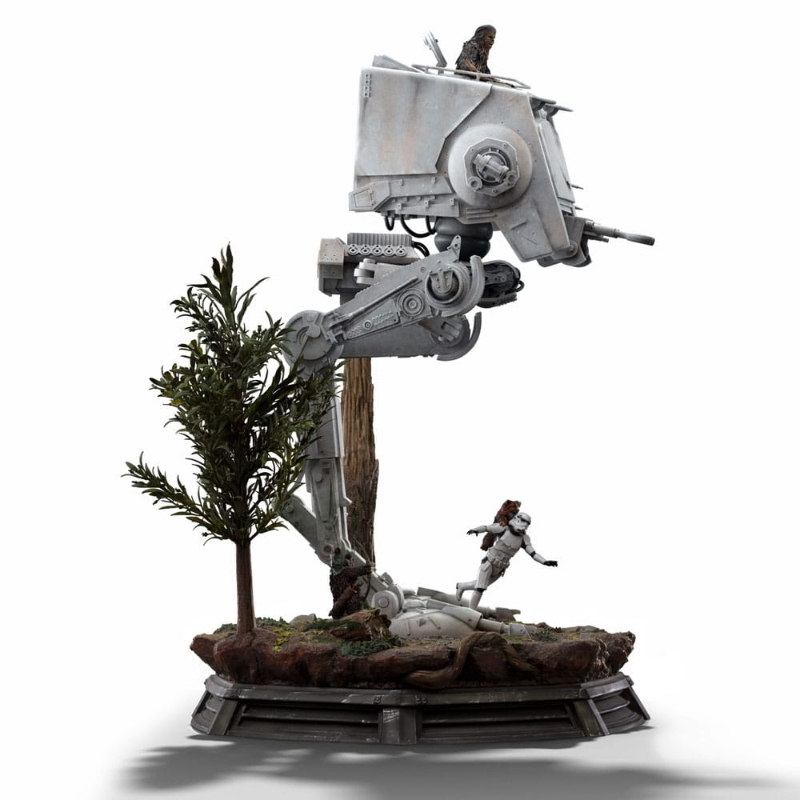 Star Wars - Demi Art Scale 1/20 Statua AT-ST e Chewbacca Iron Studios