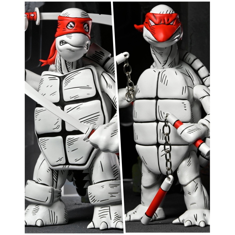 Teenage Mutant Ninja Turtles - Mirage Comics First Sketch Turtles Black & White 2-Pack NECA