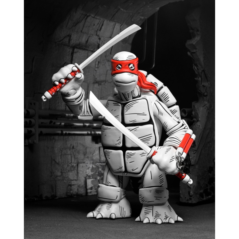 Teenage Mutant Ninja Turtles - Mirage Comics First Sketch Turtles Black & White 2-Pack NECA